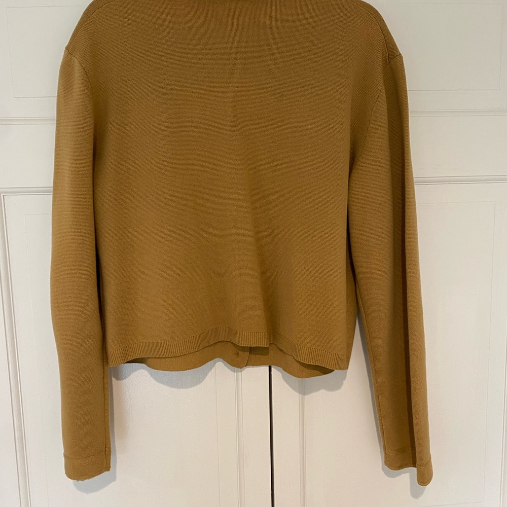 J. Crew Women's Mustard Button-Front Pocket Jacket - Picture 2 of 3